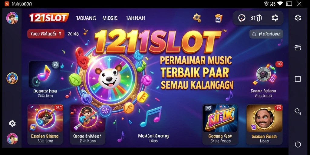 Tampilan gameplay menarik dari 1121SLOT dengan berbagai alat musik.