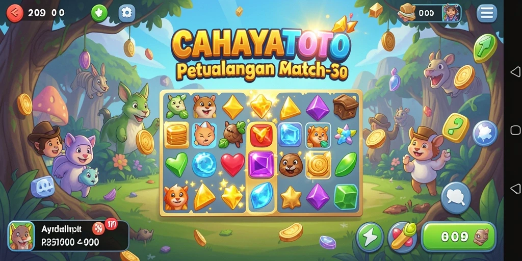 Screenshot CAHAYATOTO menampilkan gameplay seru dalam mencocokkan item.