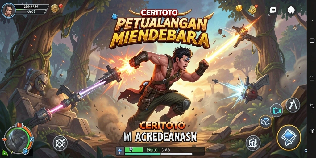 Gameplay mendebarkan di CERITOTO saat melawan musuh.