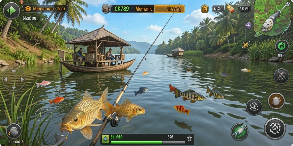 Tangkapan ikan terbaik dalam gameplay CK789 yang seru.