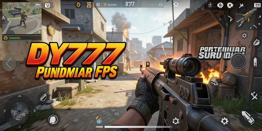 Tampilan menawan dengan gameplay intens di DY777 FPS.