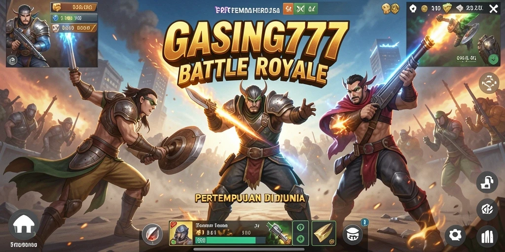 Tampilan seru dalam pertempuran Battle Royale di GASING777.