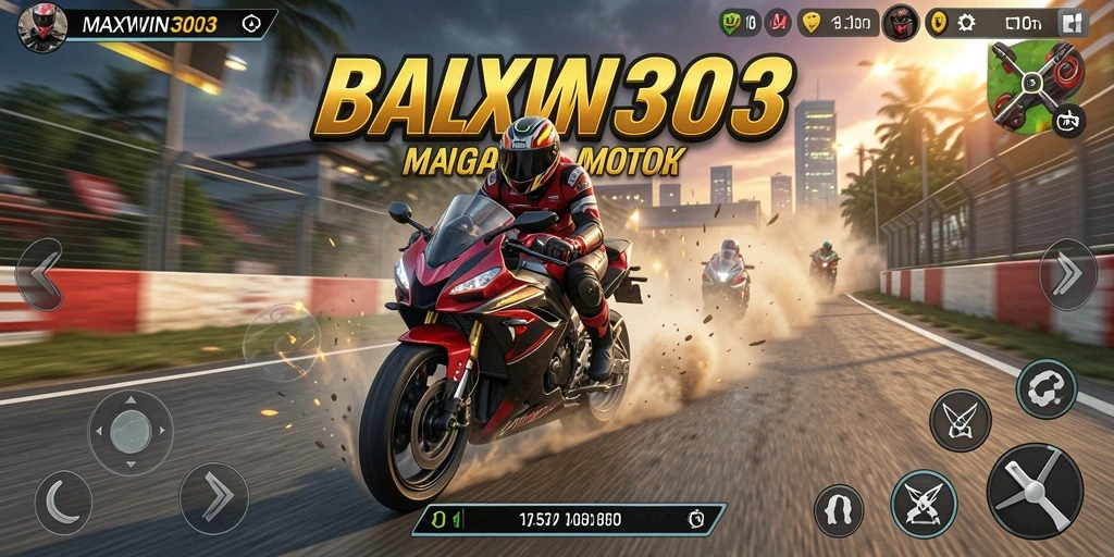 Screenshot menunjukkan balapan mendebarkan di jalur kota.