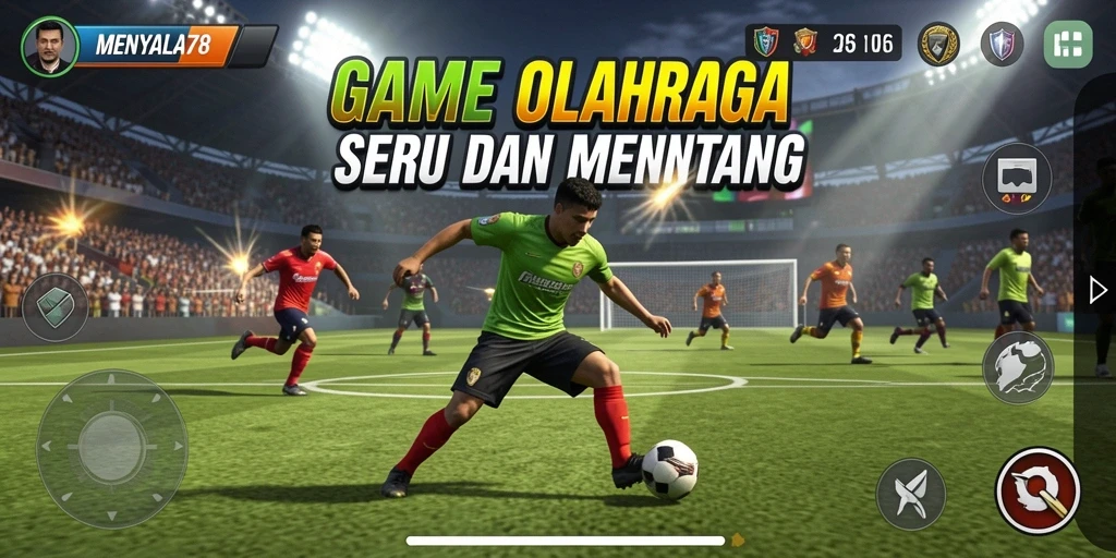 Tangkapan layar MENYALA78 menampilkan aksi seru dalam permainan olahraga.