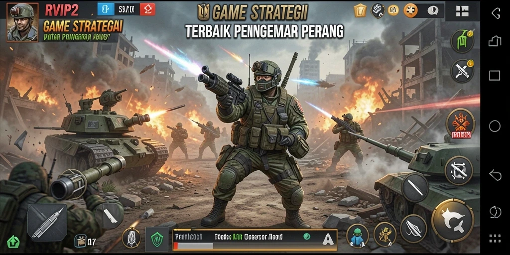 Gameplay menarik dengan strategi pertempuran yang mendebarkan.
