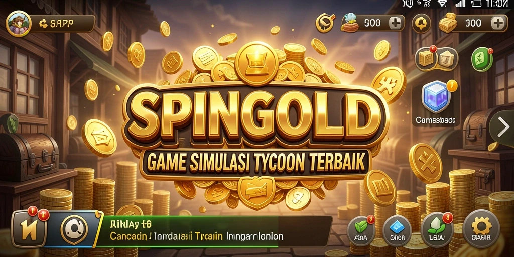 Tampilan gameplay menyerupai simulasi bisnis nyata dengan grafis yang menarik.
